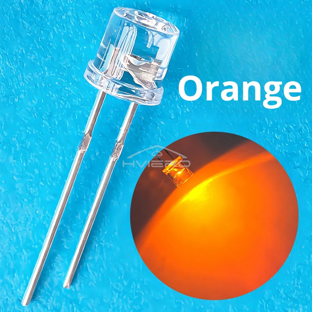 1000Pcs 5mm Flat Top LED Diodes | Ultra Bright Multi-Color Bulbs
