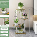Solid wood flower rack indoor multi-layer green plant flower pot rack floor-to-ceiling flower rack Oasis Select Grey-4