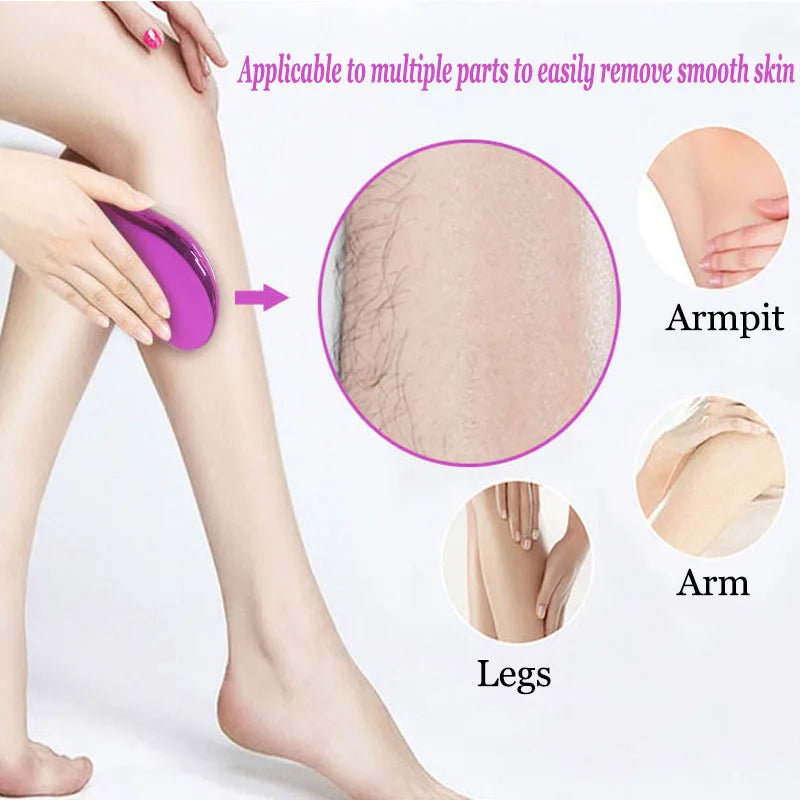 Hot Crystal Physical Hair Removal Eraser Glass Hair Remover Painless Epilator Easy Cleaning Reusable Body Care Depilation Tool Oasis Select