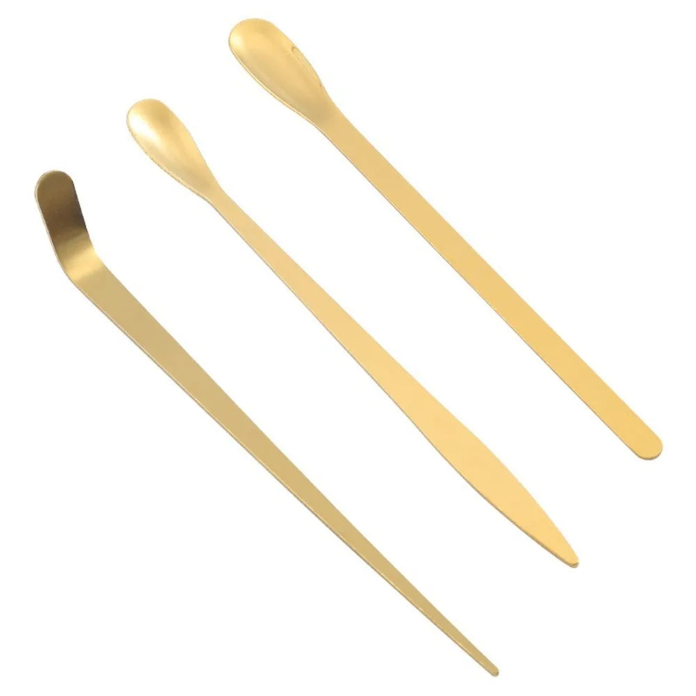 New Stainless Steel Tea Sticks Japanese Traditional Leaf Tea Scoops Leaf Spatula Kitchen Tool Oasis Select