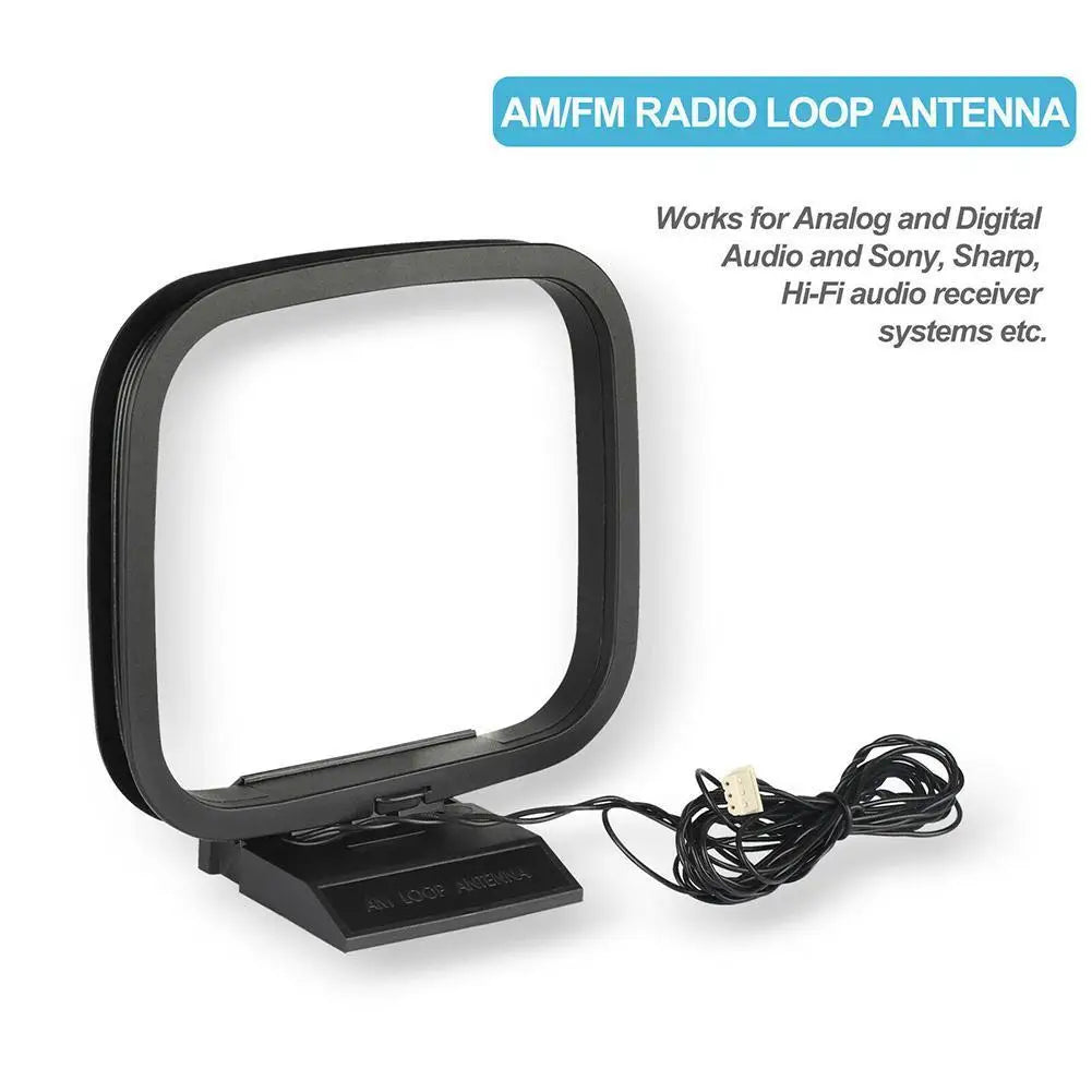 Mini FM AM Loop Antenna 360° Signal for Hi-Fi Stereo Systems