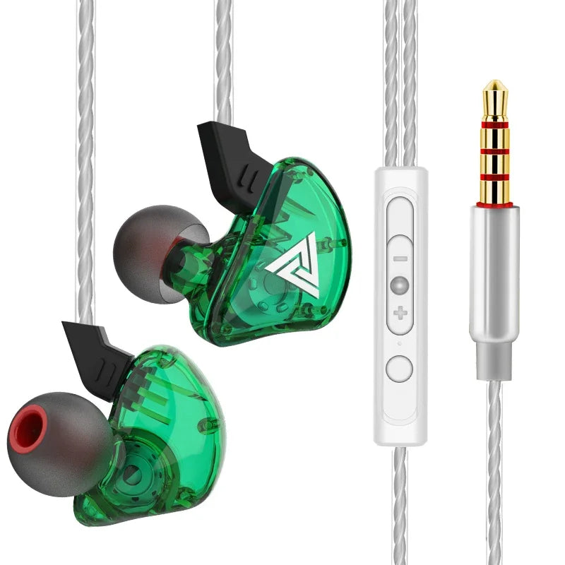 QKZ CK5 FiLe Wired Earphone Professional Gaming And Sports Noise Cancelling Headphones with Microphone HiFi Music Earphone Oasis Select QKZ CK5 Green