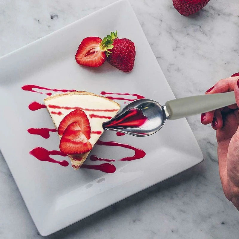 2Pcs Culinary Drawing Spoons Chef Pencil Sauce Painting Spoon Chocolate Cream Sauce Cake Decoration Spoons Kitchen Accessories Oasis Select