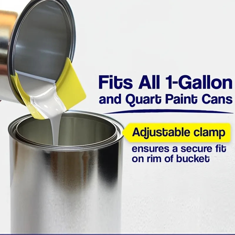 1 Pc Paint Can Spout Fits All Pint Quart & Gallon Painting Cans All in One Pouring Accessory Paint Brush Holder & Wiper Oasis Select
