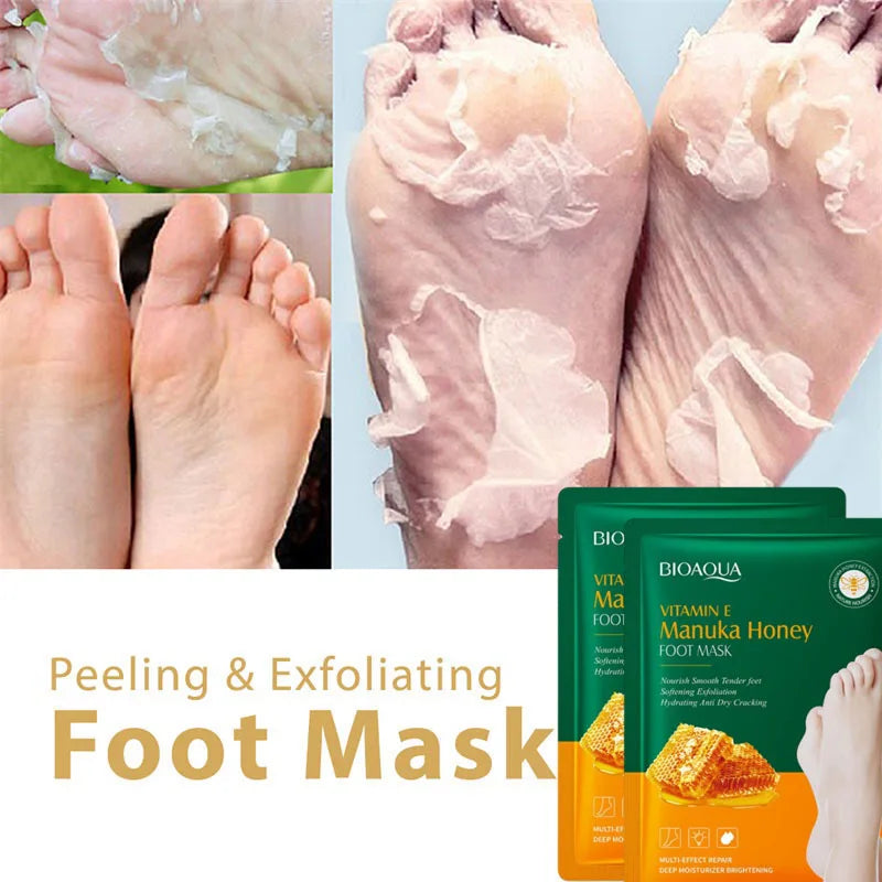 BIOAOUA Vitamin E & Manuka Honey Foot Mask | Deep Moisture Foot Mask Oasis Select