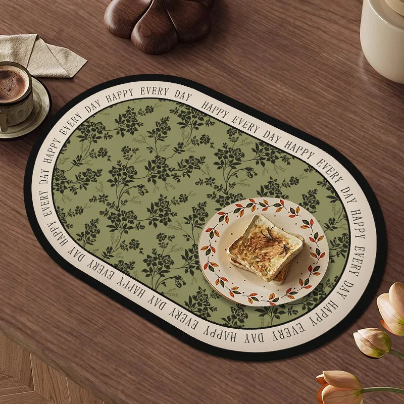 French Waterproof Leather Placemat Grease-proof Washless Placemat Dishes Scalder-proof Thermal Insulation Mat Western Placemat Oasis Select