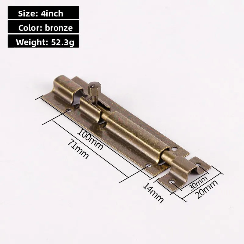 Black Door Lock Barrel Aluminum Alloy Door Lock Latch for Home Hardware Gate Safety Door Bolt Tower Window Catch Lock Silver Oasis Select 100mm 2