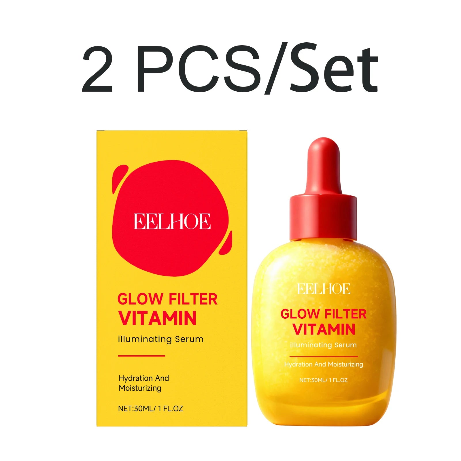 Vitamin C Face Serum Cherry Illuminating 30ml Hydrating Smoothing Brightening Anti Wrinkle For Dry Sensitive Skin Elasticity Oasis Select 2 PCS