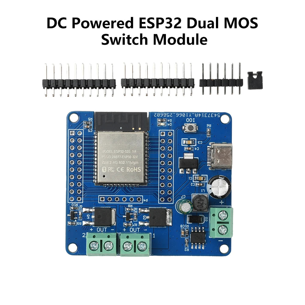 2/4 Way MOS Switch Module Onboard ESP32-32E Module WIFI Bluetooth Development Board Type-C DC 5-60V ESP32 32E Oasis Select