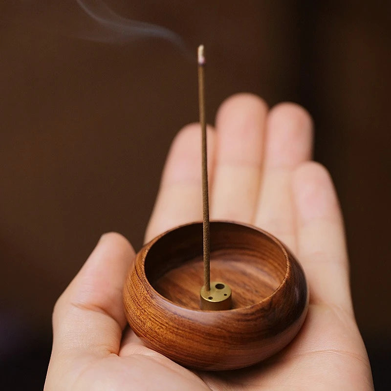 Solid Wood Incense Holder Bowl – Ash Catcher for Stick Incense Incense Holder Oasis Select