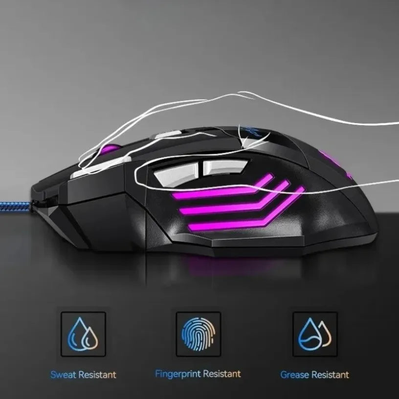 1 PCS New RGB Backlit Ergonomic Game Mice Hyperspeed USB Gaming Mouse 7D Esports Wired Mouse for Laptop PC Gamer Oasis Select