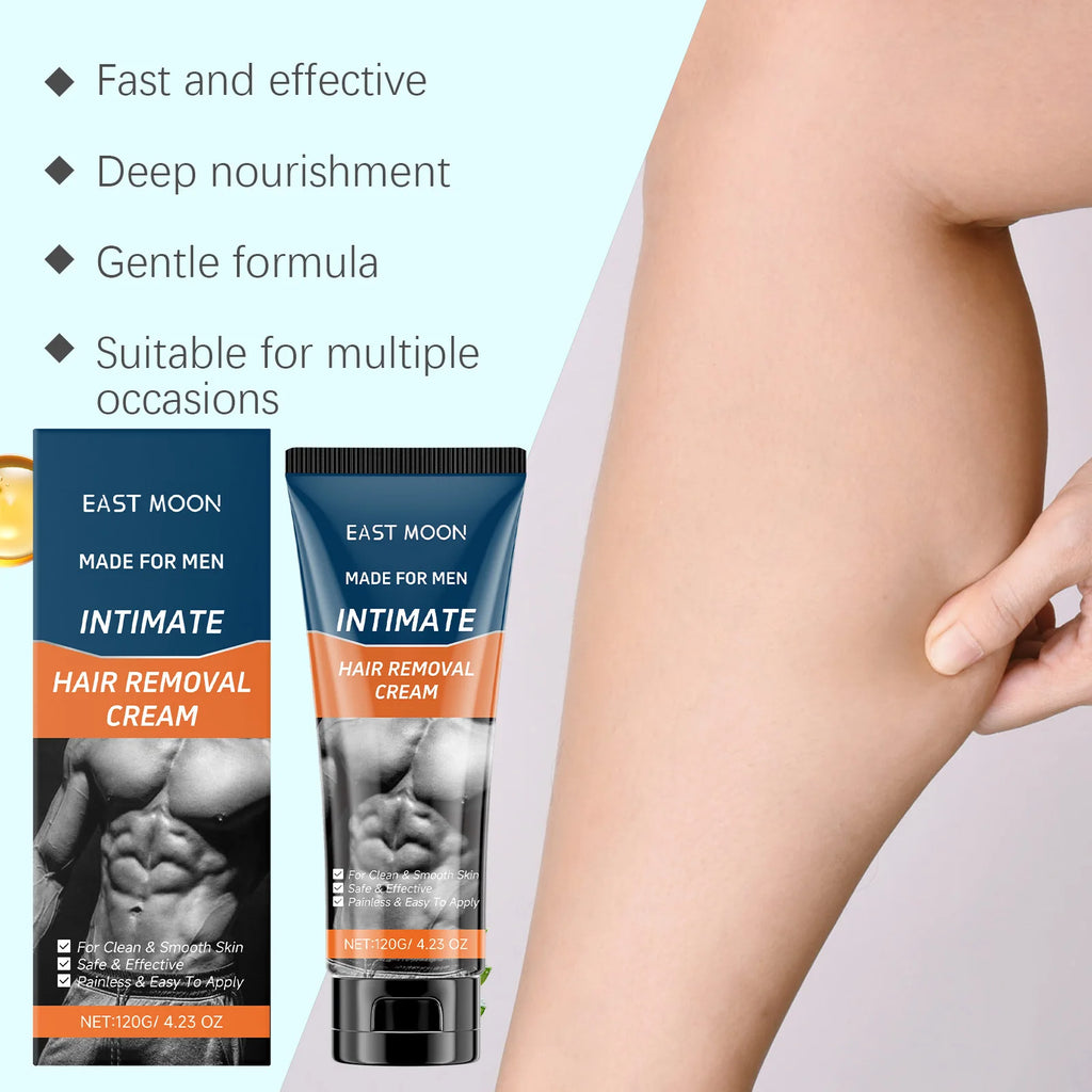 Men Hair Removal Cream Gentle Painless Depilatory Cream for Male Chest Back Underarm Low Irritation Full Body Hair Remover Oasis Select