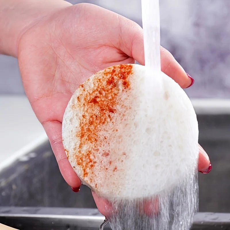 10pcs Round Dishwashing Sponges, Kitchen Cleaning Brushes, Double-sided Oil-resistant and Stain-removing Cloths Oasis Select