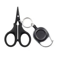 Titanium coated stainless steel fishing scissors, cutting tool for PE braided line, fishing line fishing accessory tool. Oasis Select Scissors buckle