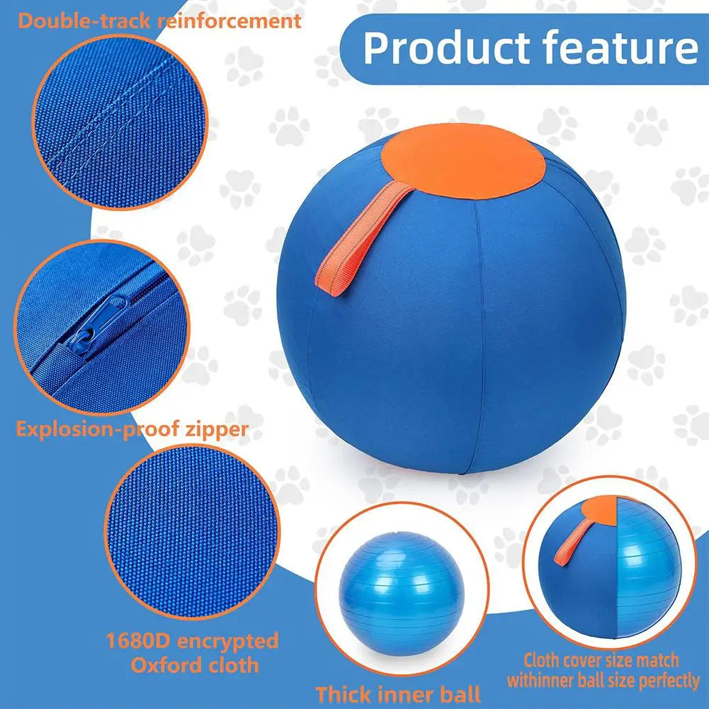 Dog Herding Ball Thickened Anti-Burst & Tear-Resistant Interactive Chew Toy Fun Training Exercise Ball for Pet Dog Outdoor Play Oasis Select