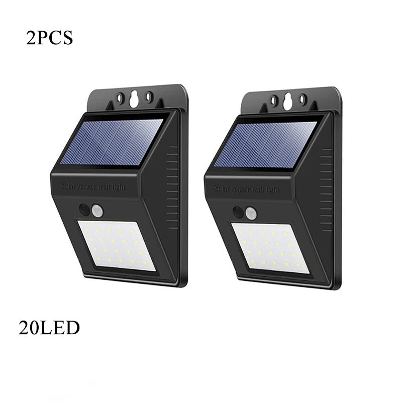 Hot Sale 20~30 LED Solar Light Wireless Sensor Waterproof Solar Wall Lamp Outdoor Motion Garden Decoration Spotlights Oasis Select Y008-C-2