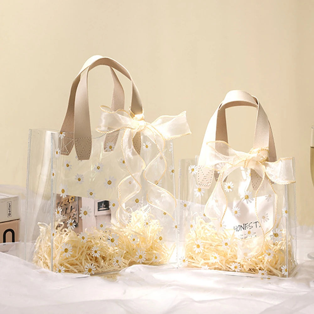 1PC Daisy Tote Gift Bag Candy Bag Thanksgiving, Day of the Dead, Eid al-Fitr, Deepavali, Christmas Portable Gift Jewelry Bag Oasis Select