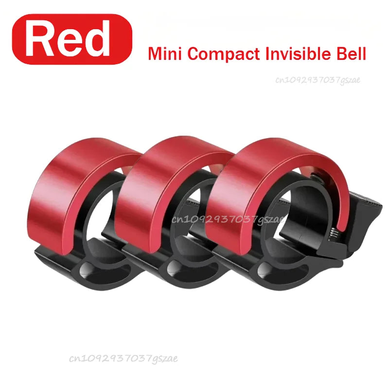 Invisible Alloy Bicycle Bell Loud Clear Sound Warning Alarm Universal Handlebar Bike Ring for Road Cycling Safety Accessories Oasis Select 3PCS-RED