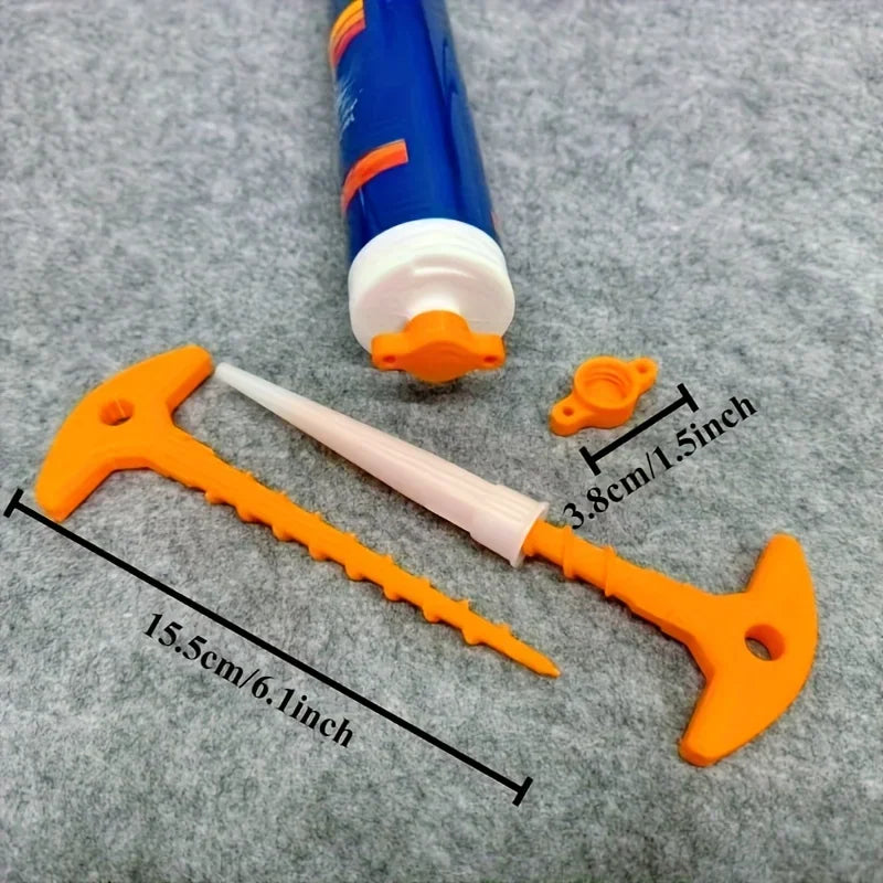 2pcs Silicone seal cap and seal gun nozzle removal tool, silicone seal cap used for open core tubes to prevent rapid drying Oasis Select