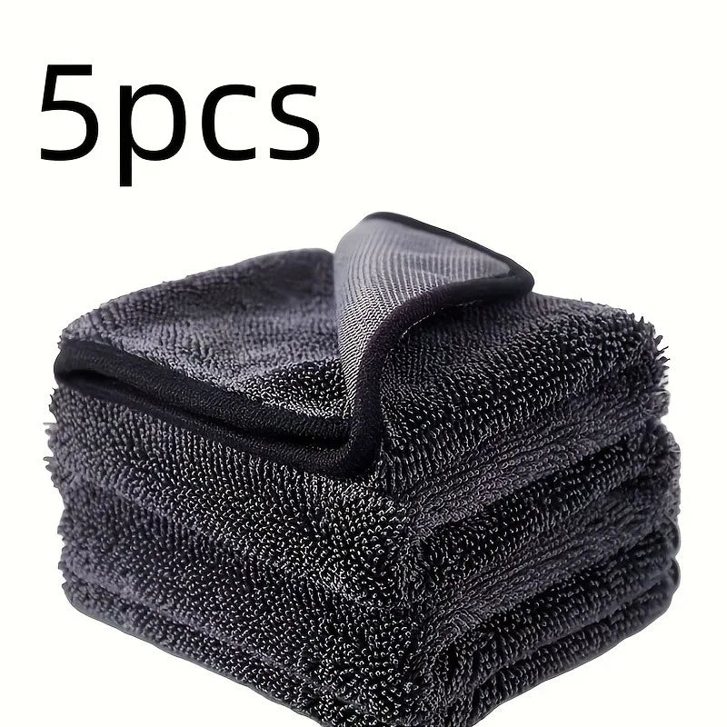 5 Pack Polyester Cleaning Cloths,Ultra Soft Lint Free Reusable Towels for Car Detailing,Kitchen,Bathroom,Electronics,No Residue Oasis Select 5pcs