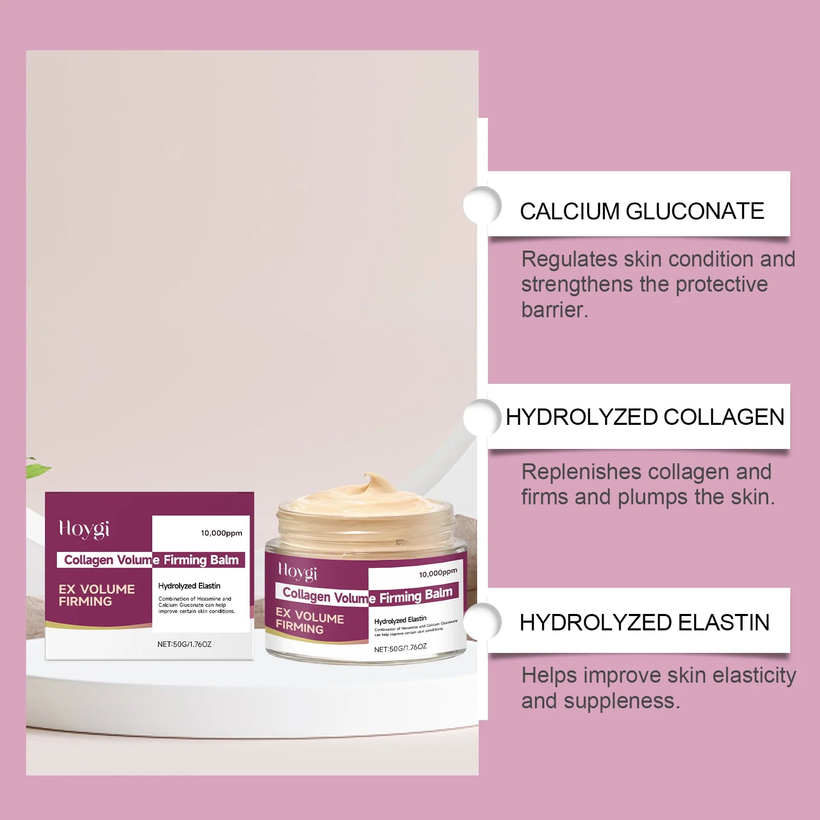 Calcium Collagen Firming Face Cream Skin Tightening Hydration Smooth Texture Lifting & Elasticity Face Cream for Sagging Skin Oasis Select