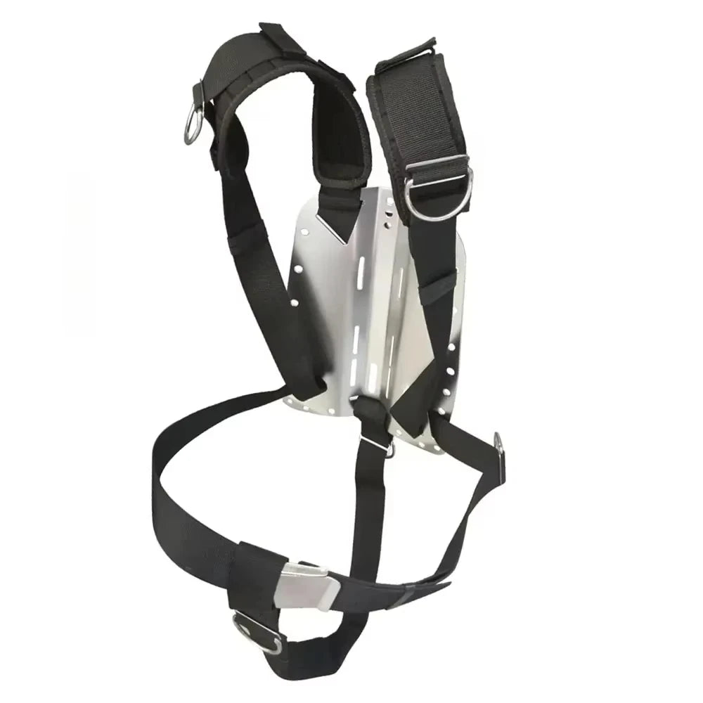 Technical Diving Aluminum Backplate with Harness System and Crotch Strap Scuba Diving Harness and Backplate System Oasis Select