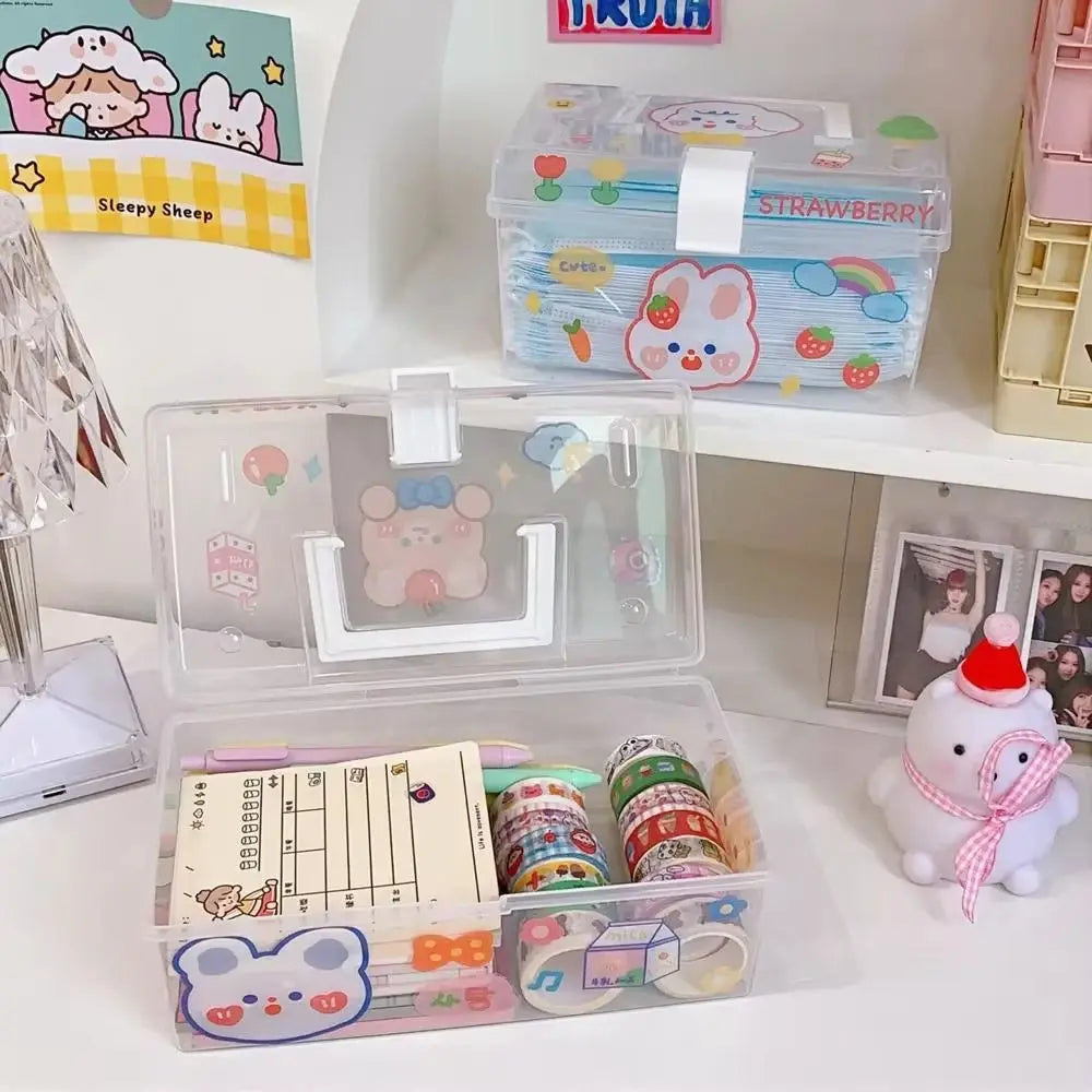 Storage Box Household Miscellaneous Storage Box Large-Capacity Waterproof Dustproof Jewelry Bead Container Desktop Storage Case Oasis Select