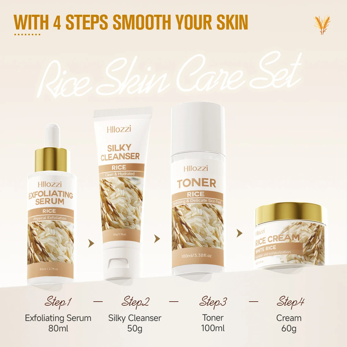 Rich in rice extract, brightens the skin, moisturizes the skin, lightweight texture suitable for all skin types Oasis Select