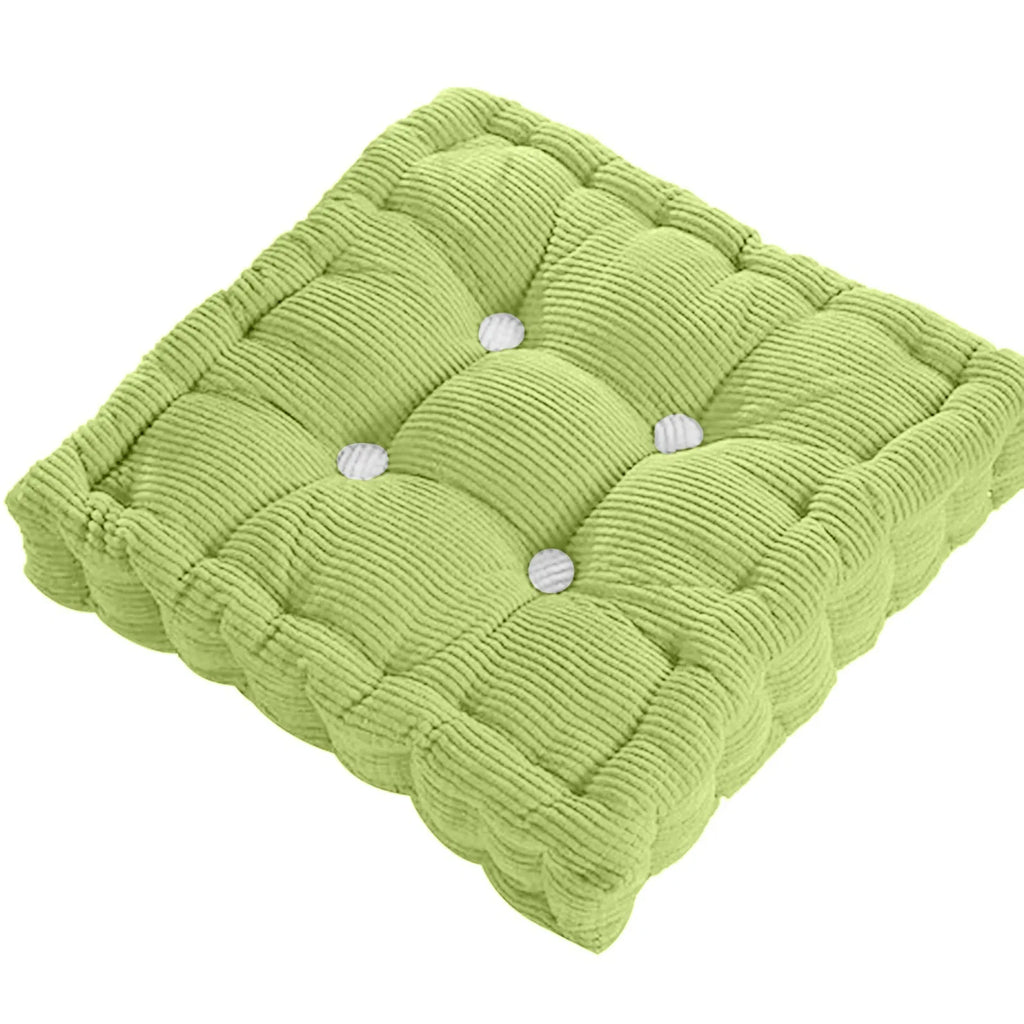 Square Tatami Floor Cushion – Thick Cotton Seat Pad Home & Office Floor Seat Cushion Oasis Select Green