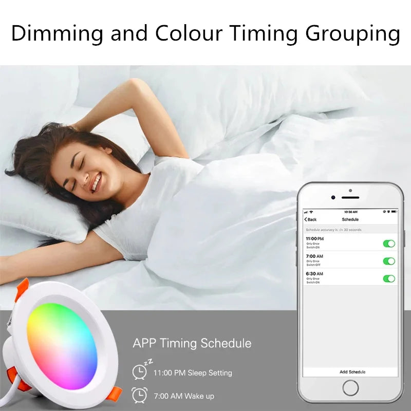 SHINEKNOT RGBCW Smart LED Downlight | Alexa Dimmable 5–16W