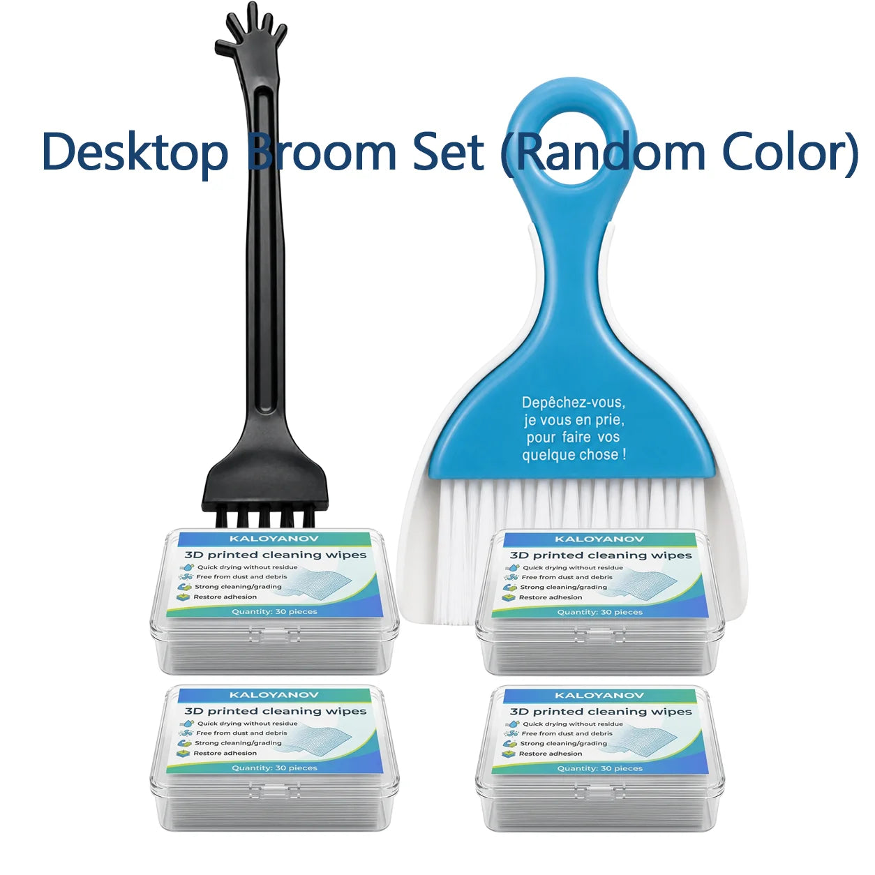 3D Printer Bed Cleaning Wipes 30PCS + Detail Brush & Desktop Brush with Dustpan – Quick-Drying Lint-Free FDM/SLA Surface Cleaner Oasis Select 4 Box