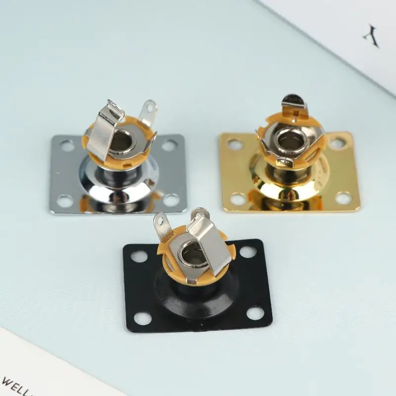 Square Compact Metal Guitar Output Jack Plate, Electric Guitar Socket Panel Replacement Accessory Oasis Select