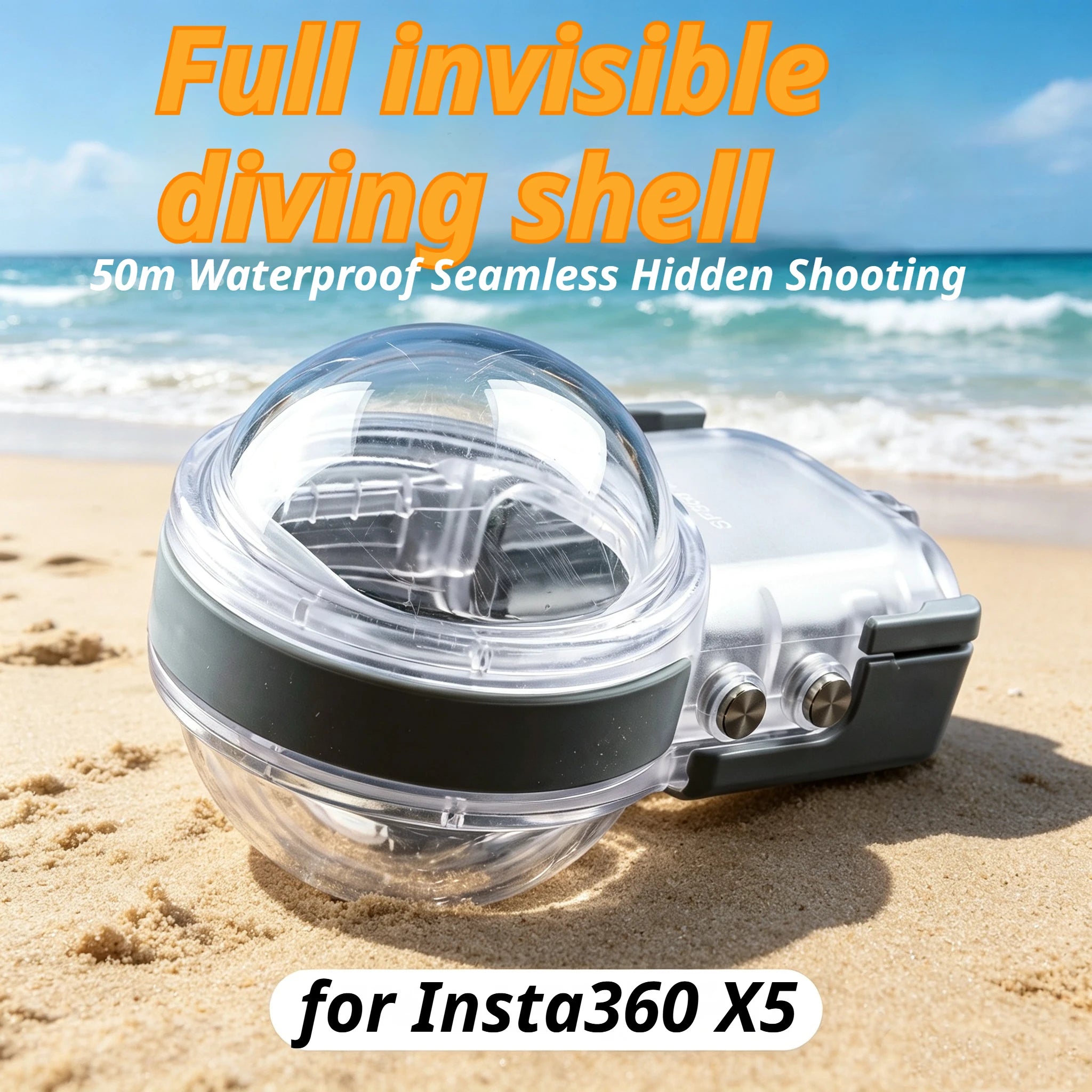 Seafrogs 50m Waterproof Housing for Insta360 X5 Dive Case