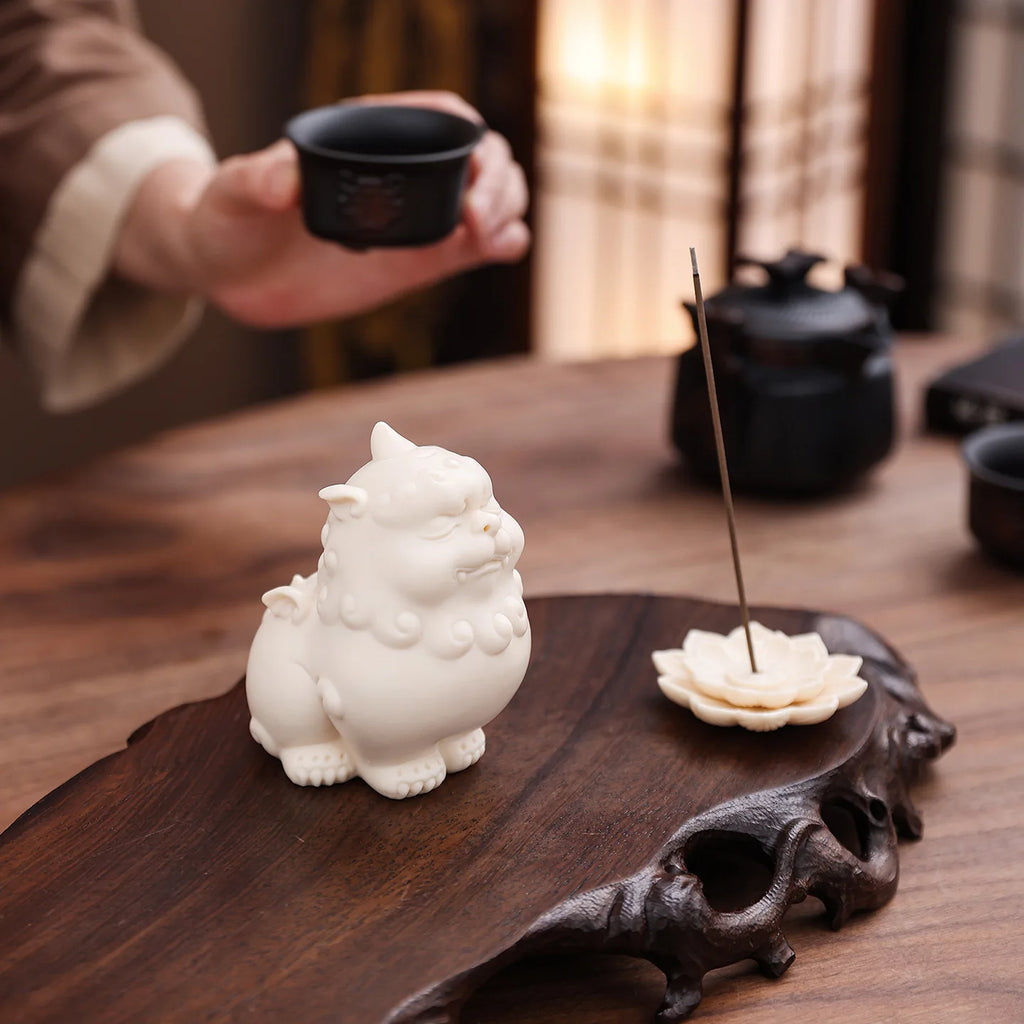 Porcelain Yellow Porcelain Tea Tray Tea Holder Tea Pet Incense Holder Business Gift Oasis Select