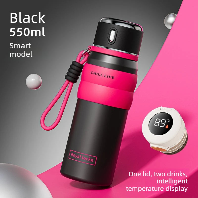 1PC Intelligent Insulated Cup Food Grade High Aesthetic Water Cup Light Luxury High-end and Portable Drinking Utensils Oasis Select 450-550ml B-550ml