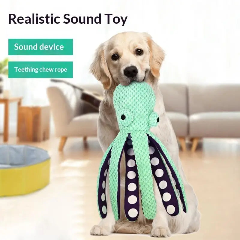 Pet Octopus Indestructible Dog Toy For Aggressive Chewers Squeaky Interactive Anxiety Relief Toy For All Dogs Pet Supplies Oasis Select