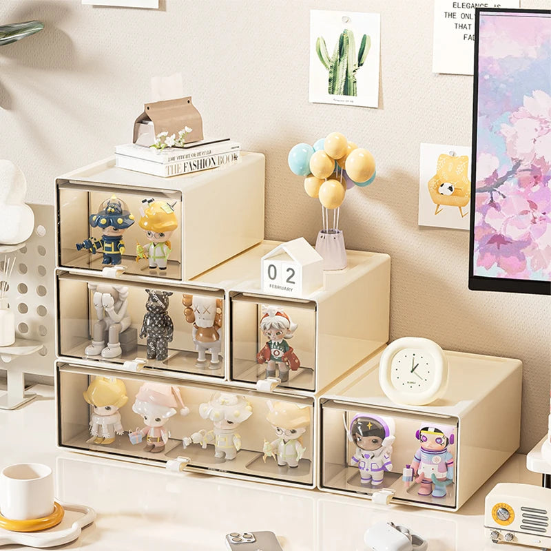 Storage Box with Drawers – Desktop Organizer, Display Case for Collectibles, Office Storage ContainerCustomizable Combination Oasis Select