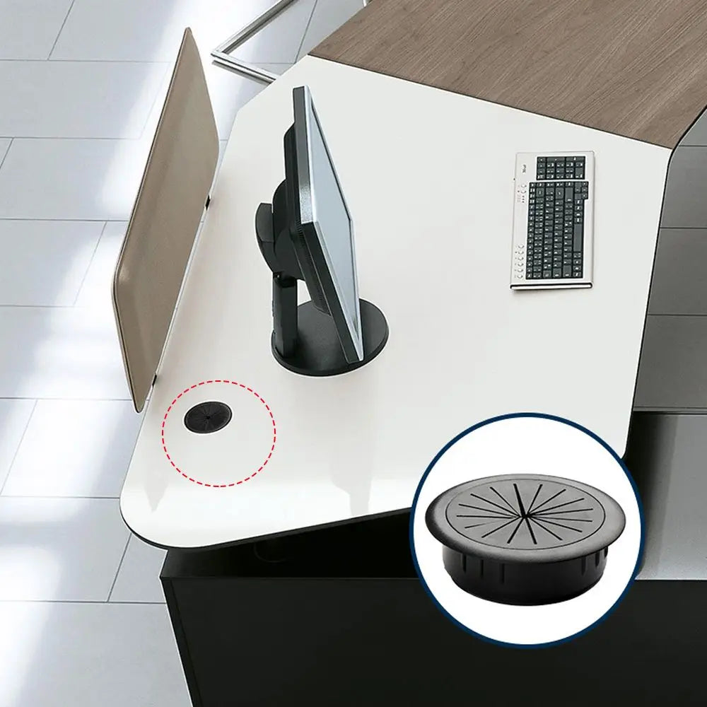 Practical Organizer Buckle Line Office Wire Hole Cover Computer Grommet Line Box Desk Table Cable Fastener Oasis Select