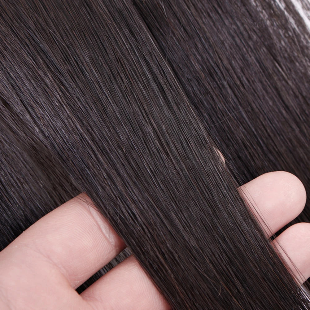 Clip-On Hair Topper – Seamless Short Straight Coverage Wig
