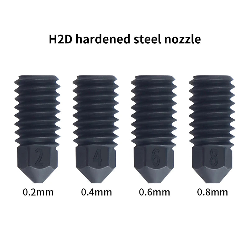 Nozzles For Bambu Lab A1 / A1 Mini Nozzle 0.2 0.4 0.6 0.8mm Hardened Steel Nozzle For Bambulab A1 Upgrade Hotend Kit 3D Printer Oasis Select