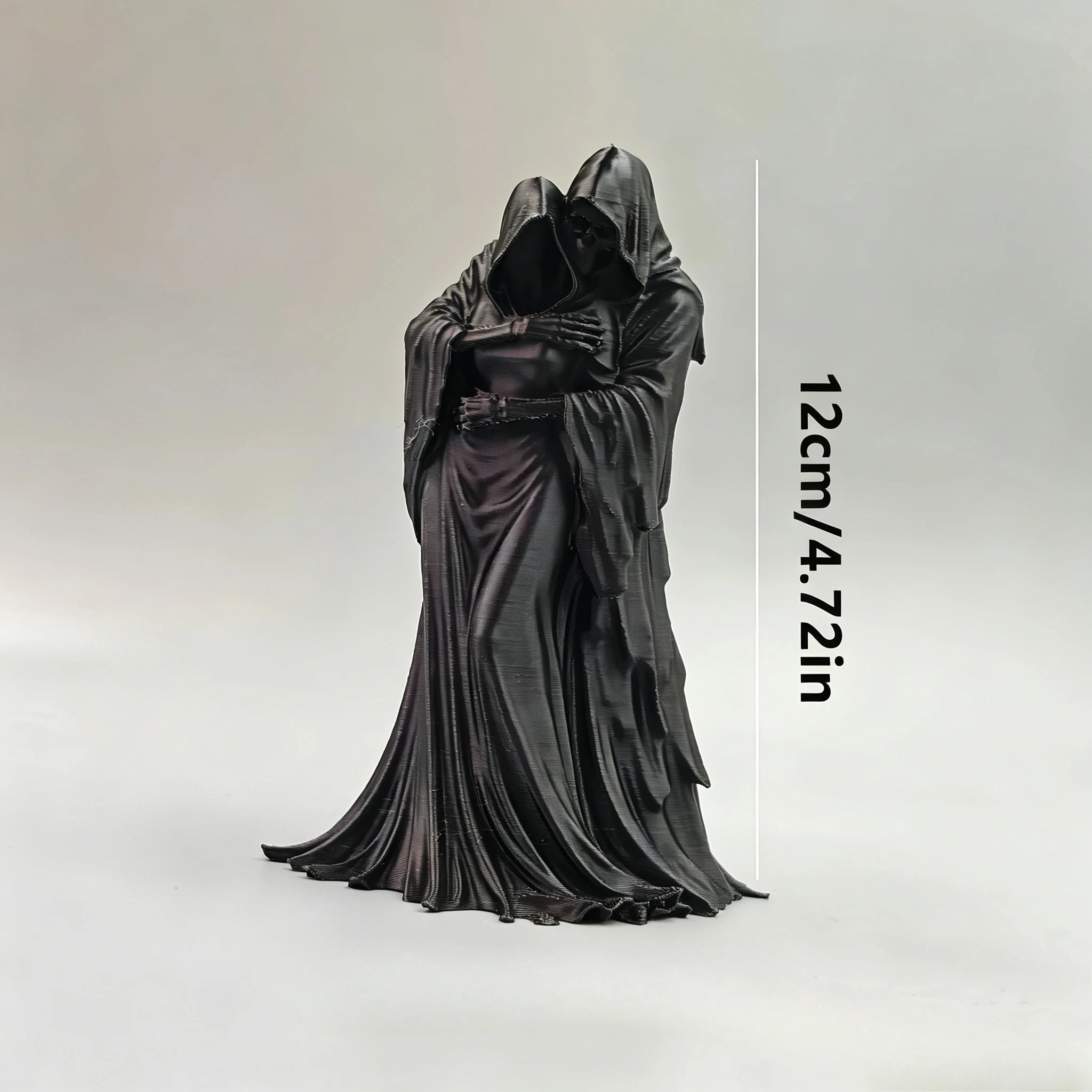 Gothic Grim Reaper & Skull Sculpture 3D Printed Dark Style Figurine Creative Ornament Desktop Bookshelf Halloween & Home Decor Oasis Select 12cm