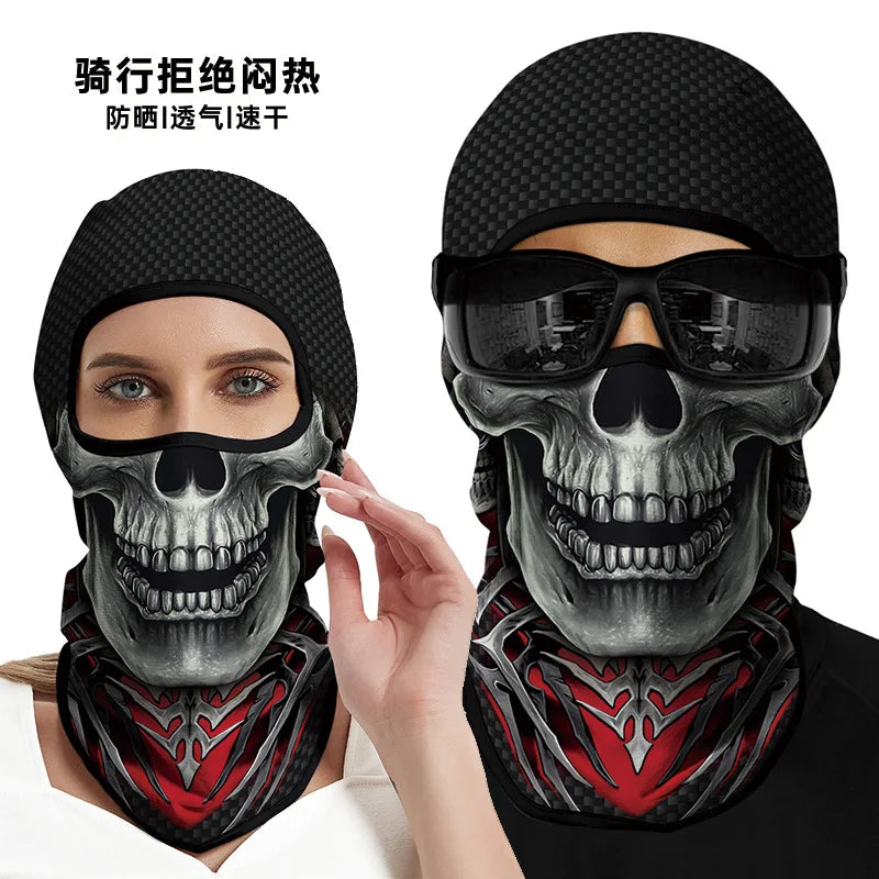 3D Funny Mask Motorcycle Face Cover Ski Joker Skull Balaclava