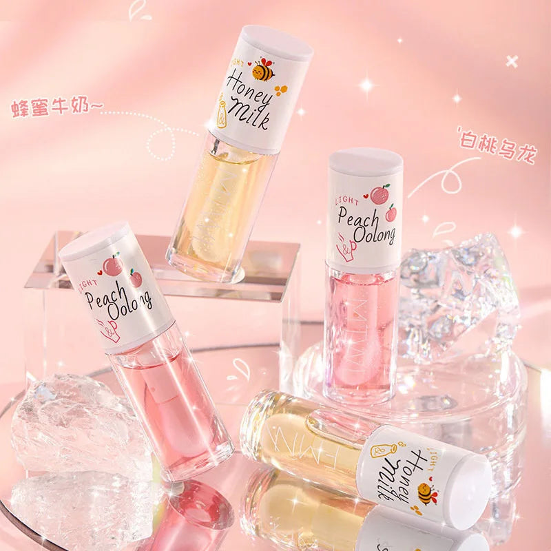 Peach Milk Honey Lip Oil Gloss – Moisturizing & Fades Lip Lines Lip Oil Gloss Oasis Select
