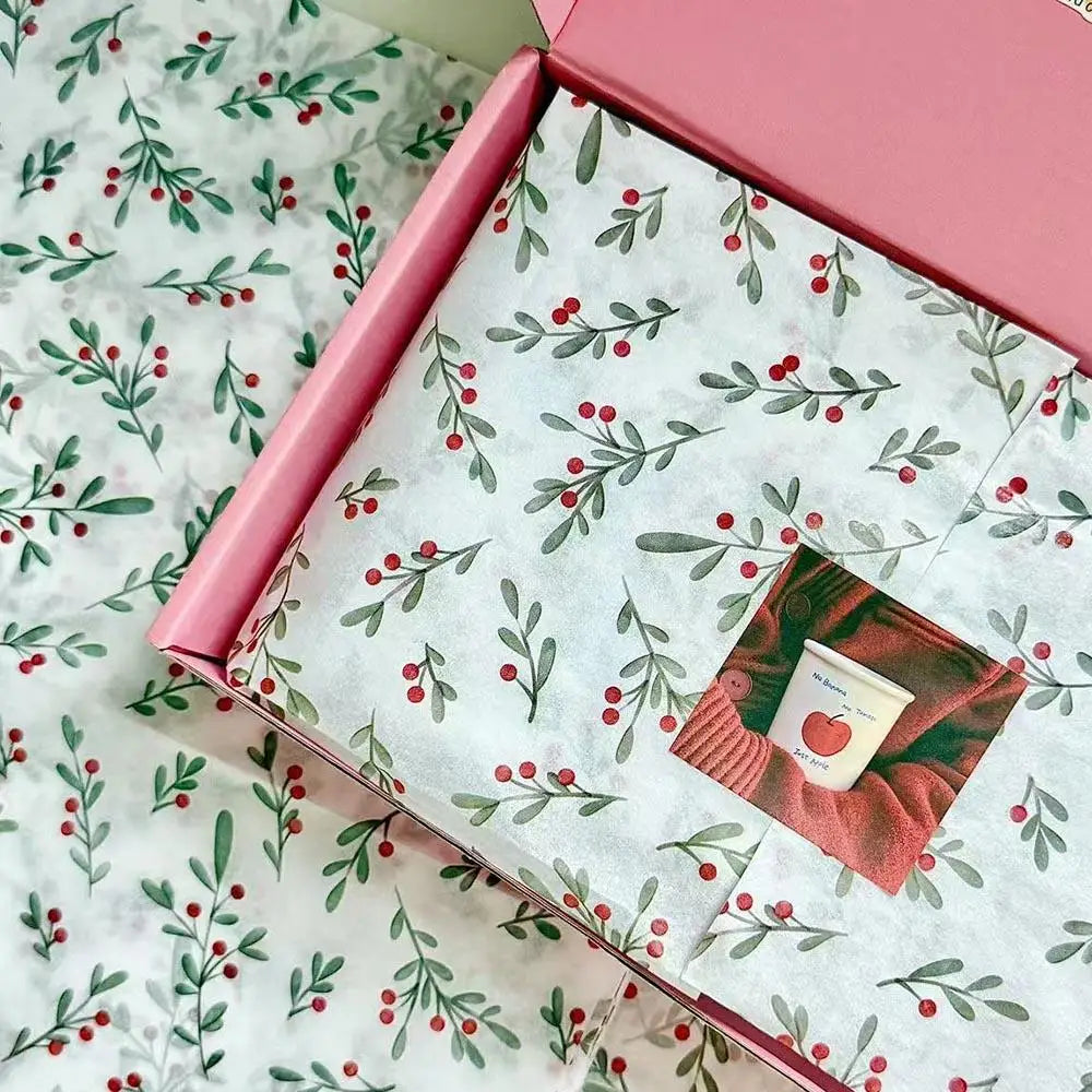 Ins Pink Wavy Dots Snow Pear Paper Wrapping Small Fresh Bouquet Diy
