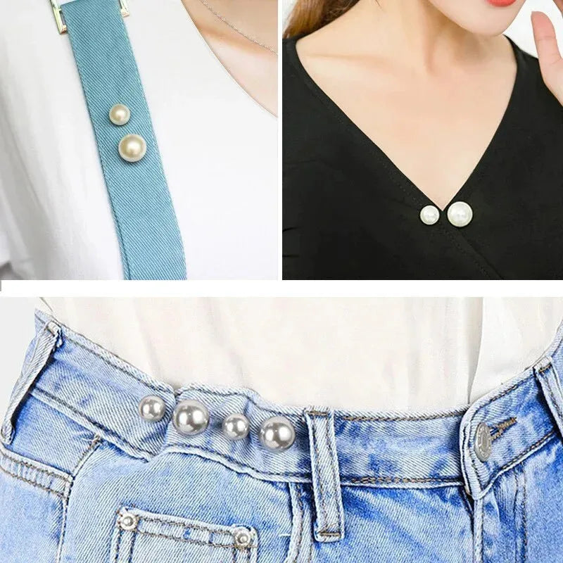 3/12PCS Pearl Non-Slip Safety Pins Dress Brooch Decoration Dress Waist Fastening Pins Collar Adjustment Scarf Fashion Versatile Oasis Select