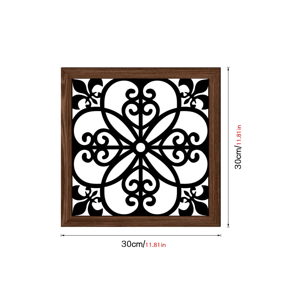 Wooden hollowed out UV printed wood grain home wall decoration can be pasted with living room and bedroom murals room decor Oasis Select MZ432-A 30cm x 30cm