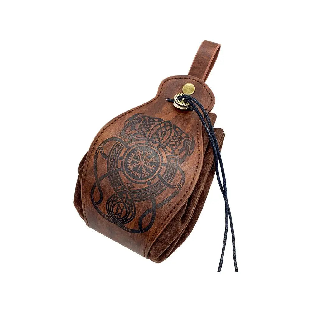 PU Leather Celtic Dice Bag Pouch | D&D RPG LARP Medieval Gift