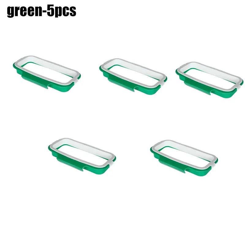 Bucket garbage wastebasket separate trash bins food waste disposal dump recycle bin dustbin kitchen garbage cube paper basket Oasis Select green-5pcs