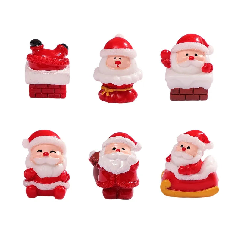 Mini Santa Claus Resin Ornament | Christmas Snow Décor