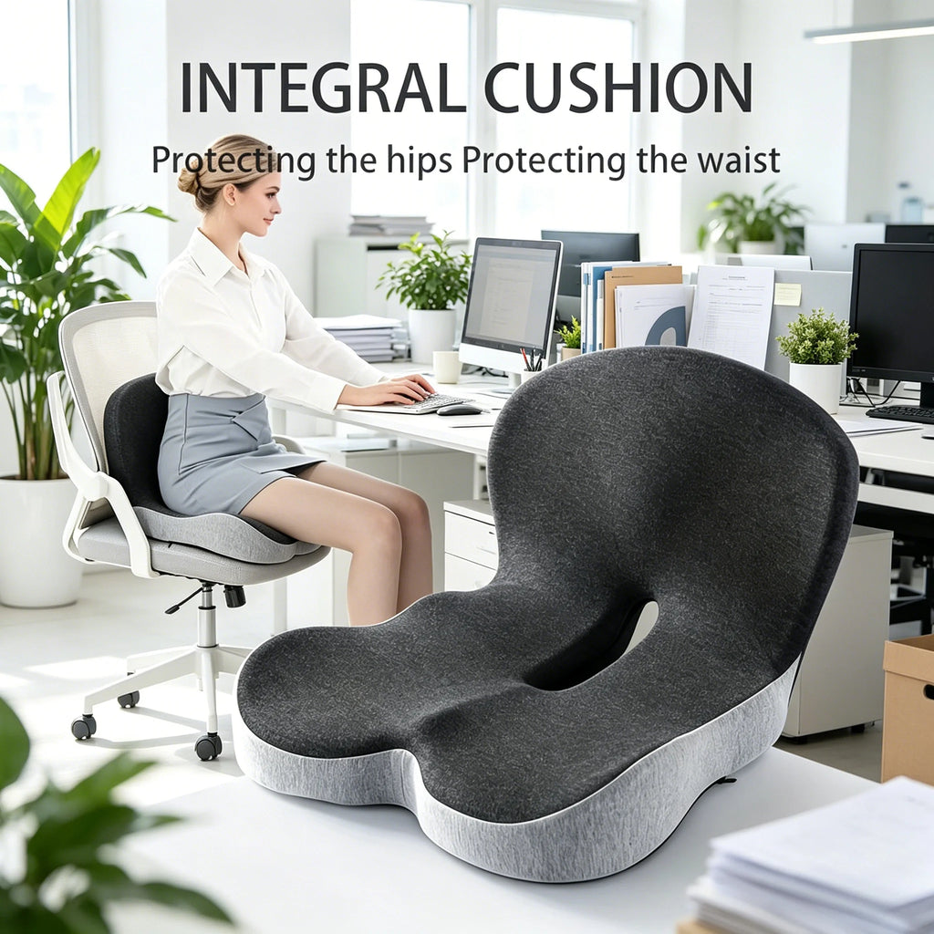 Ergonomic Seat Cushion with Hand Washable Cover Waist & Hip Support Comfort Orthopedic Cushion for Office Car Home Oasis Select